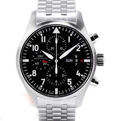 IWC萬國新款飛行員系列IW377704 CHRONOGRAPH 鋼帶男士計時自動機械腕表-万国 IWC