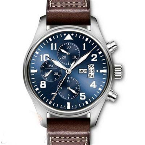 IWC 高仿机械表 ZF厂 萬國 PILOTS WATCHES 飛行員系列IW377706 藍面小王子 7750計時機械腕表 万国飞计小王子-万国 IWC