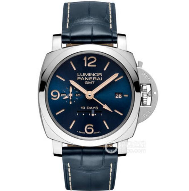 高仿沛納海pam689機械表，panerai LUMINOR 1950系列PAM00689腕表,蓝色表盘，海歐天津ST2533机心，真动力储存显示，真皮表帶！-沛纳海PANERAI