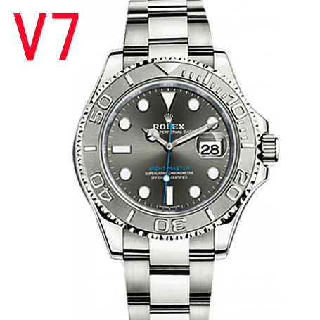 n廠高仿錶精品,v7 勞力士遊艇名仕型116622,1:1 rolex Yacht-Master 奶灰色表面藍針，23135復刻機心，NOOB廠頂級質素-勞力士Rolex