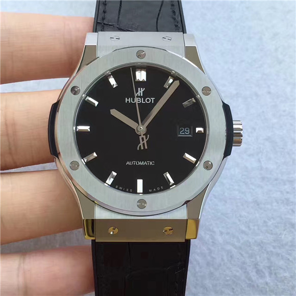 JF廠頂級貨,亂真品質，強烈推薦款，1:1買正品復刻，恒寶（HUBLOT)高仿宇舶經典融合系列511.ZX.1170.RX黑色表盤，機芯穩定，做工精緻。-恒宝宇舶表Hublot