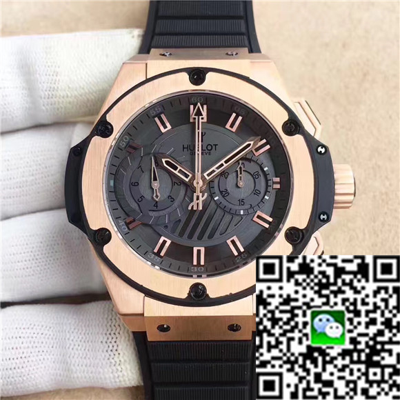 JF廠超A一比一HUBLOT 恒寶（宇舶）經典計時腕表，18K玫瑰金表殼打磨相當細膩，橡膠表帶質感很好，藍寶石水晶玻璃，7750機，黑鋼宇舶男士腕表-恒宝宇舶表Hublot