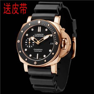 頂級複刻沛納海684，一比一PANERAI PAM684,1：1復刻亂真版P9010機芯，精准穩定，玫瑰金錶壳不脱色，顯得特别氣質，橡膠閃電表帶，VS廠複刻版-沛纳海PANERAI