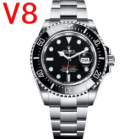 N廠官方勞力士126600黑鬼王V8，超A貨ROLEX手錶，1比1復刻43mm新海使SEA-DWELLER單紅鬼王，904鋼，瑞士機心，以假亂真，對比AR廠-勞力士Rolex